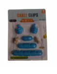 Cable clips 7 pièces bleu