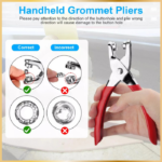 Kit Pince à Pressions & 100 Boutons Métallique