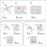 Cable clips 7 pièces bleu