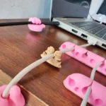 Cable clips 7 pièces bleu