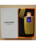 Briquet Électrique De Chargement USB – Métal – Ultra Fine – Écran Tactile – Indicateur LED – GR – Gold – ExpresDeal Tunisie – 1