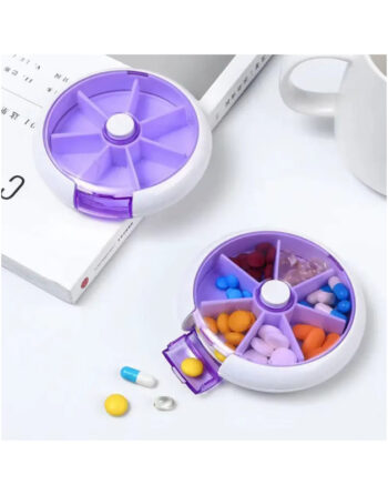 Pilulier Rond à 7 Cellules Pilulier Semainier de Poche